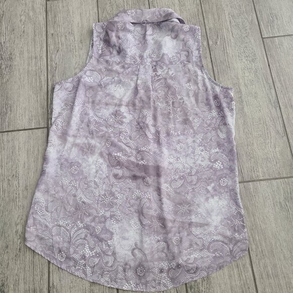 Express The Portofino Sleeveless Button-Up Blouse Women's Size M - Picture 12 of 12